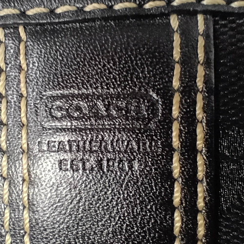 COACH Vintage Signature Stripe Black Jacquard Swingpack Crossbody Bag - EUC - Picture 6 of 10